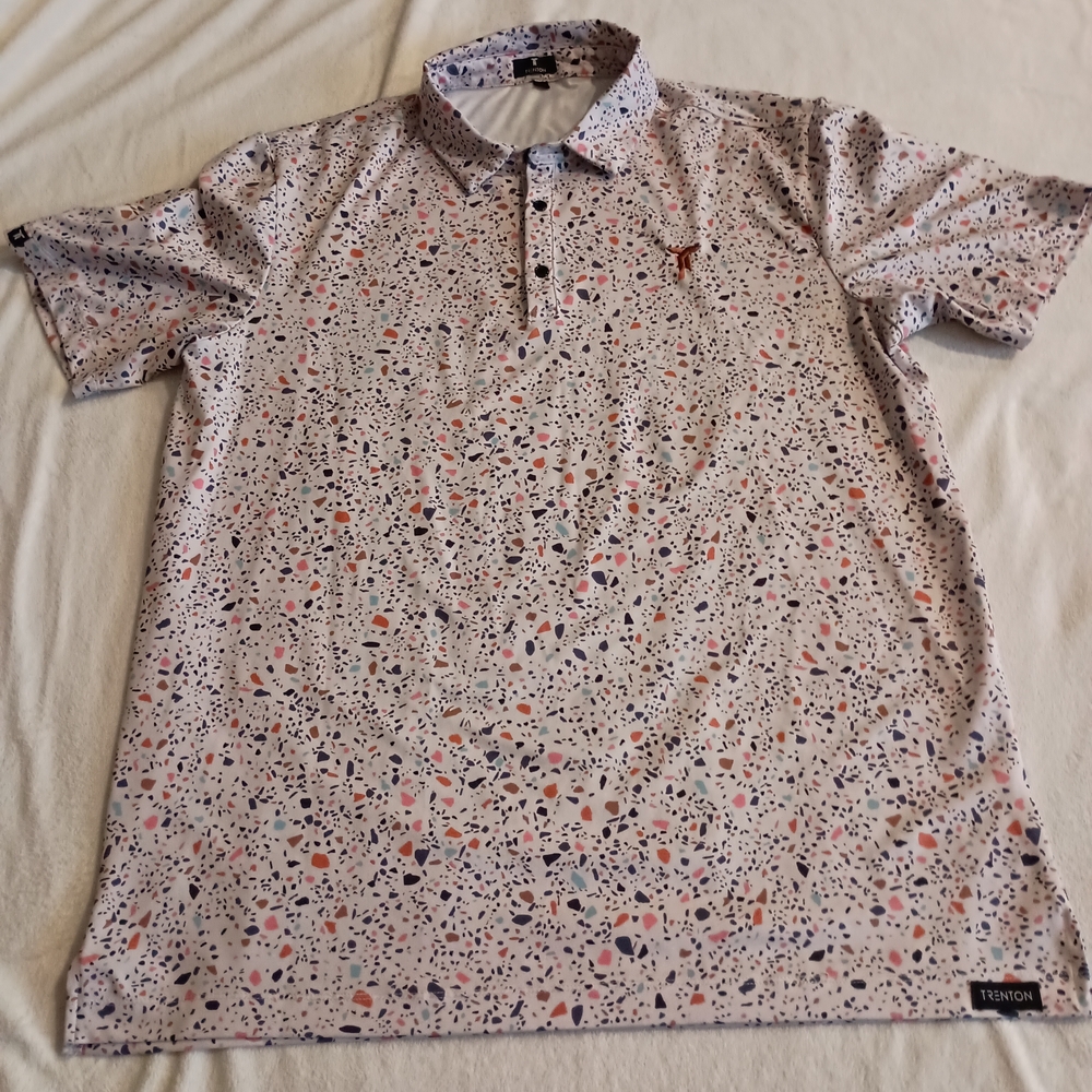 Trenton Men's Performance Polo Terrazzo Print Size XL Golf